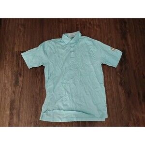 Martin Polo Shirt Mens Size Medium Light Blue Gold PGA Iowa Section Preppy